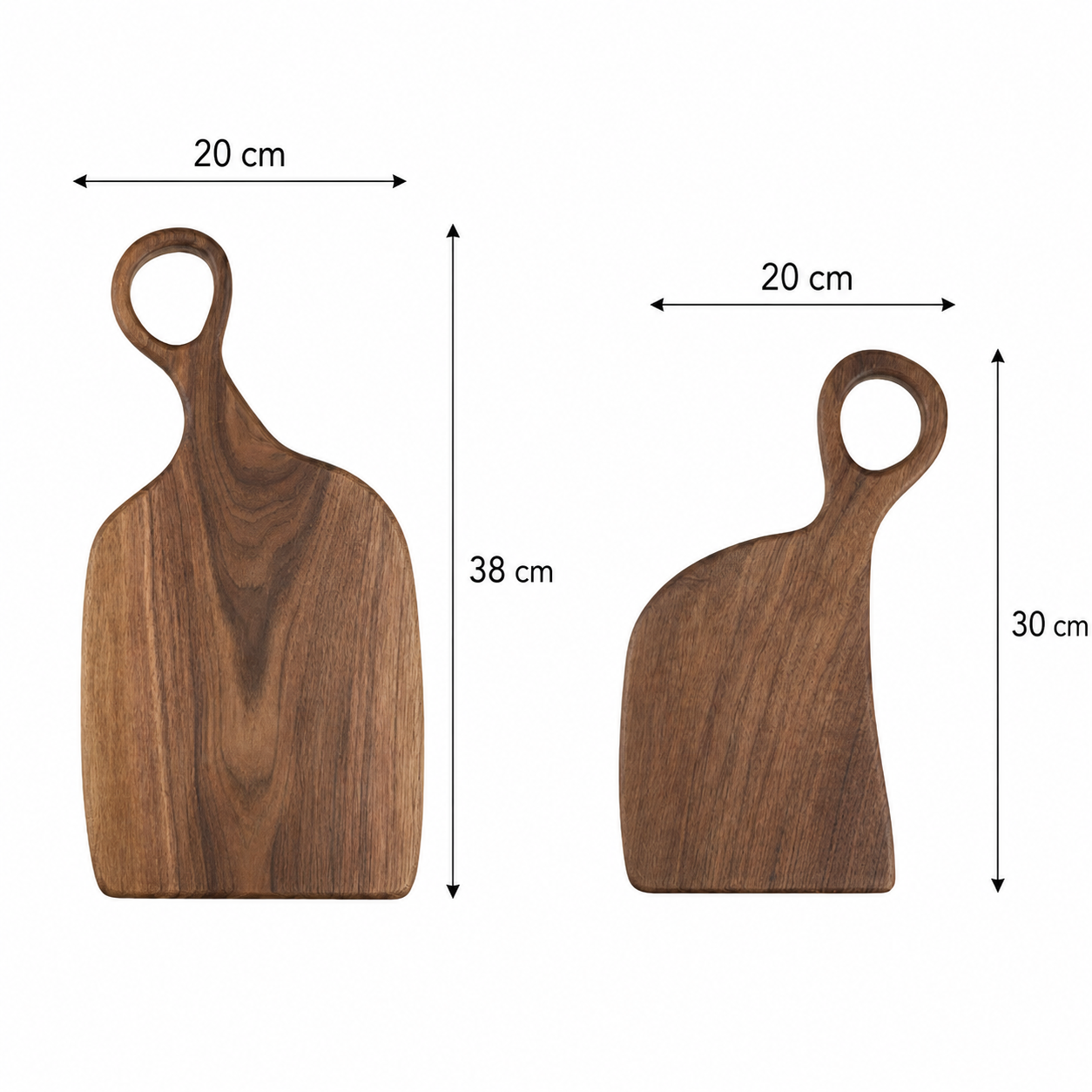 Walnut Wooden Cutting Board Set of 2