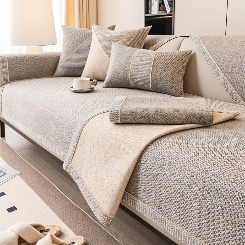 Quilted Sofa Protector Non‑Slip Cover Set