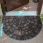 Half Circle Door Mat Non Slip Indoor Outdoor Mosaic Entryway - Image 6
