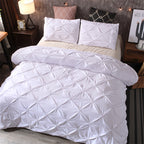 White Pintuck Quilts Cover Set