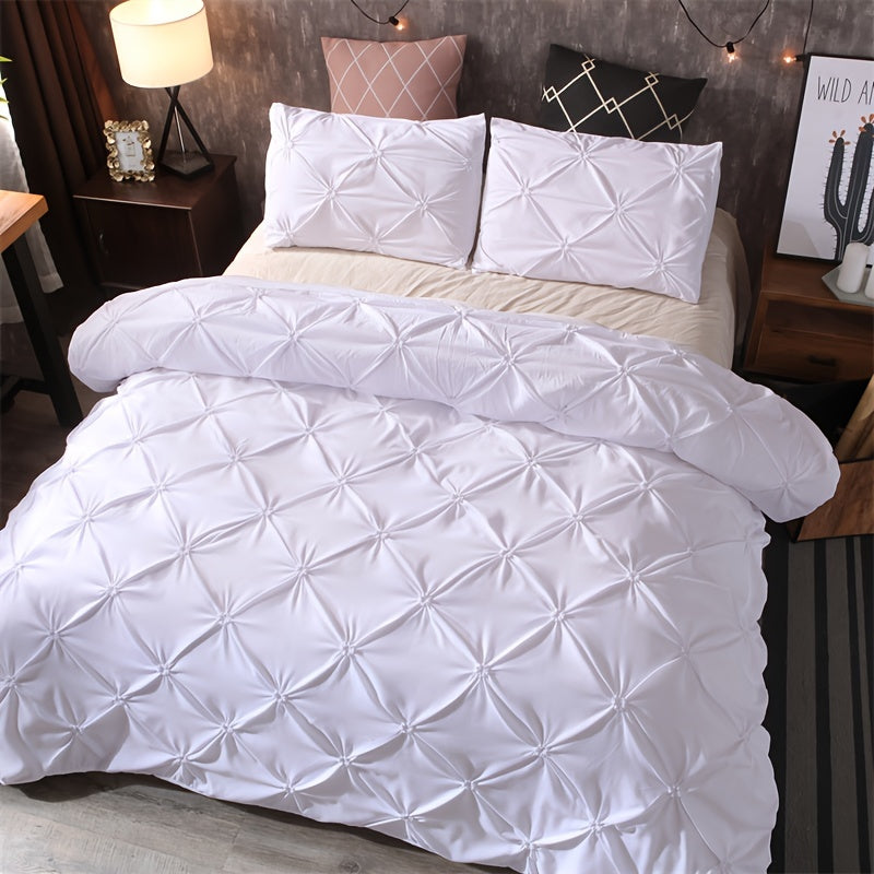 White Pintuck Quilts Cover Set