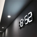 Digital Wall Clock 3D LED Time Display with Night Mode
