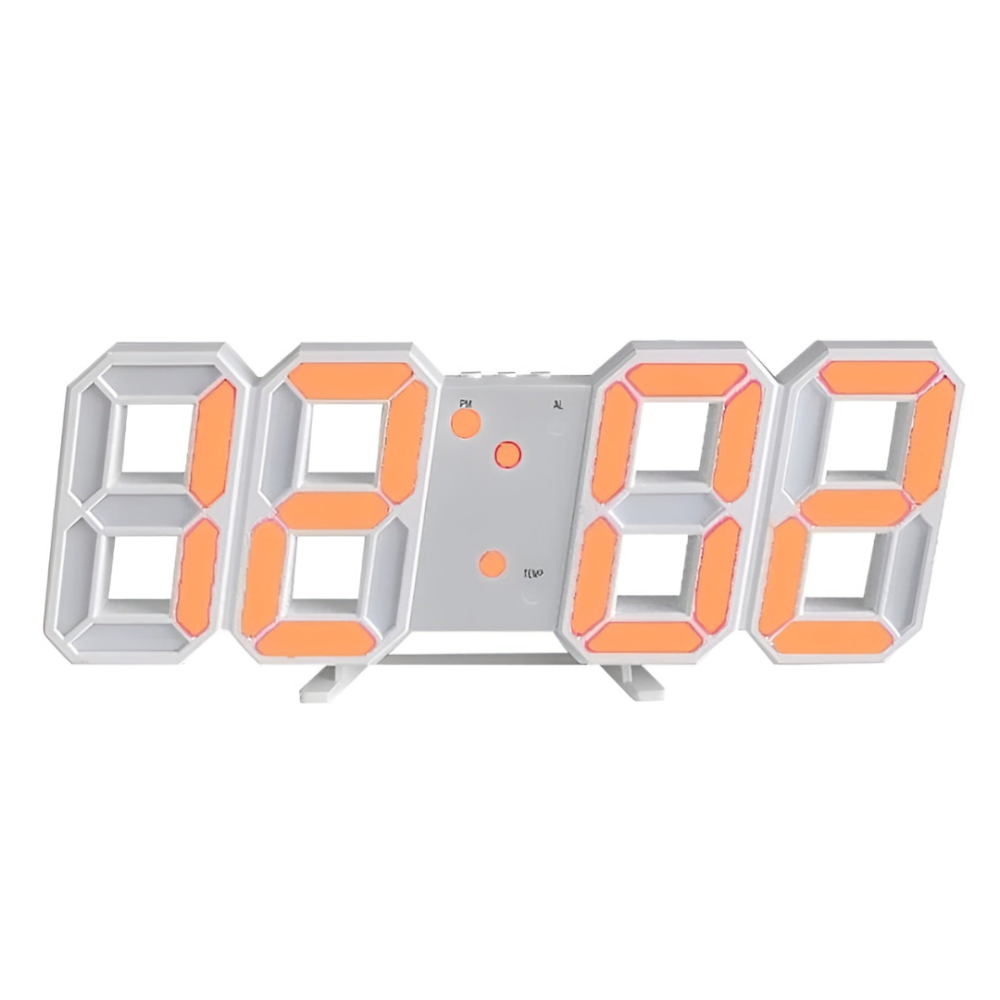 Digital Wall Clock 3D LED Time Display with Night Mode