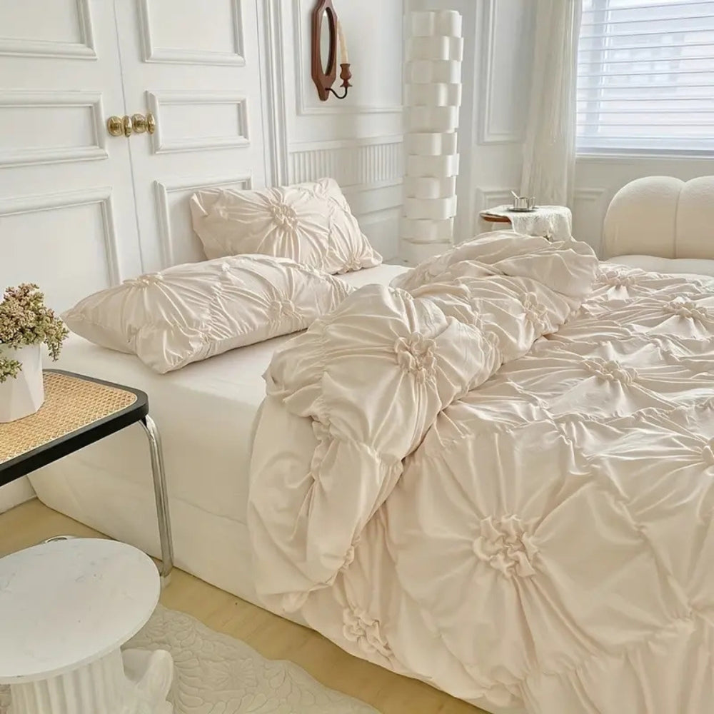 Ruffle Flower Quilts Cover Set