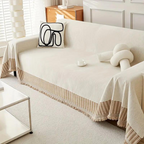 Versatile Couch Throw Jacquard Pattern with Tassels