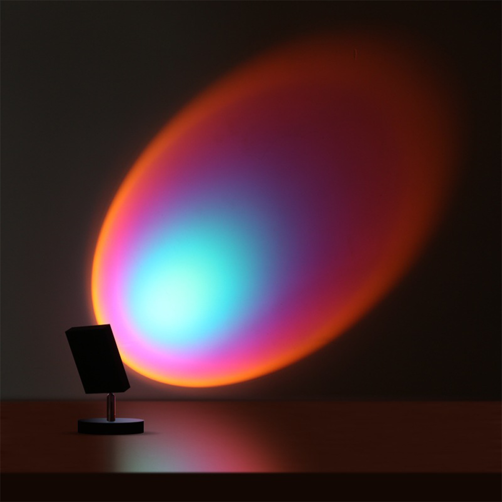 LED Sunset Effect Table Lamp Warm Ambient Decorative Light