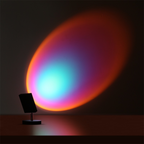 LED Sunset Effect Table Lamp Warm Ambient Decorative Light