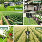 Solar Ultrasonic Bird Repeller Garden and Property Pest Deterrent
