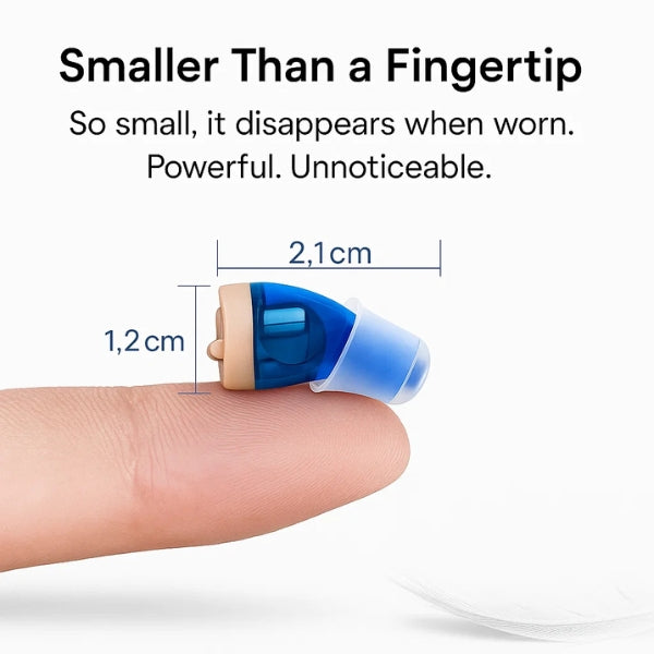 Compact Invisible Hearing Aids Rechargeable Noise-Reduced Design
