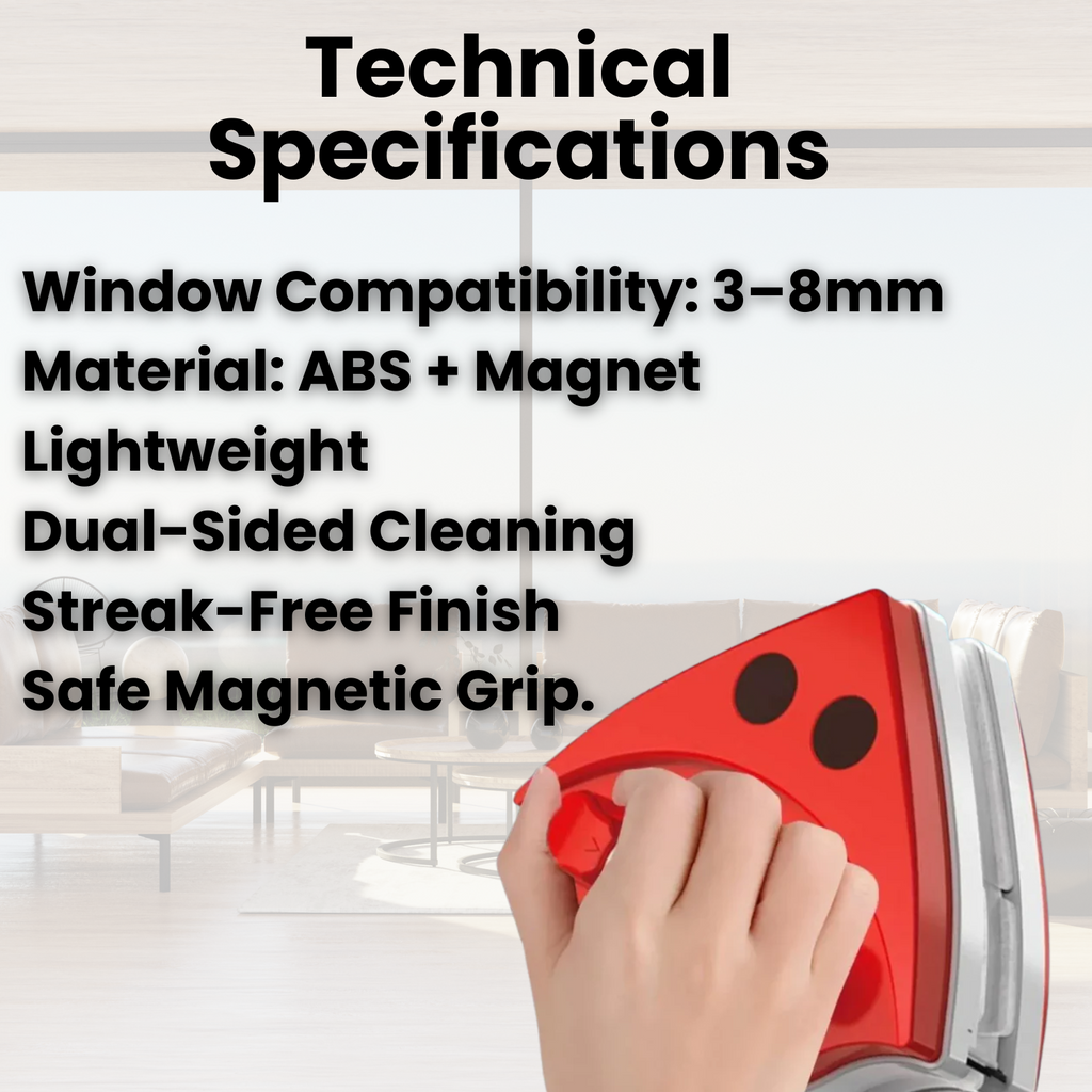 Safe Double‑Sided Window Cleaning Tool for Hard‑to‑Reach Glass