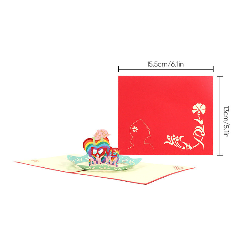 Mother’s Day 3D Floral Pop‑Up Card Elegant Gift for Mum