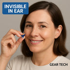 Compact Invisible Hearing Aids Rechargeable Noise-Reduced Design