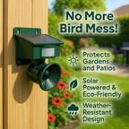 Smart Solar Bird Repeller Motion-Activated Outdoor Deterrent