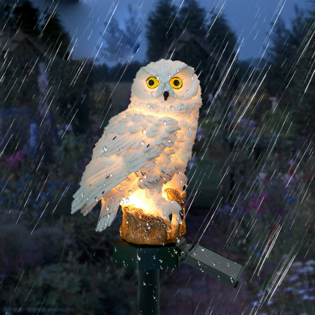 Solar Garden Light Owl Outdoor Pathway Stake Lamp - Image 4