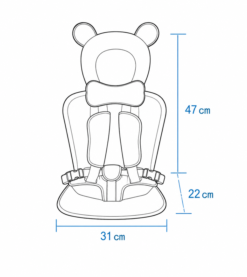 Adjustable Child Travel Seat Cushion for Everyday Outings