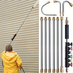 High Pressure Telescopic Washer Wand Set Gutter & Roof Cleaning Kit