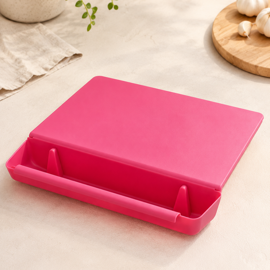 2 in 1 Cutting Board with Container Tray