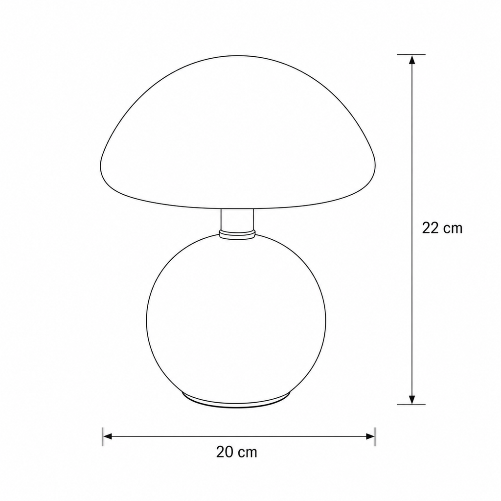 Mushroom Table Lamp with Ceramic Base