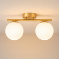 Opaline LED Ceiling Lamp with Globe Shades