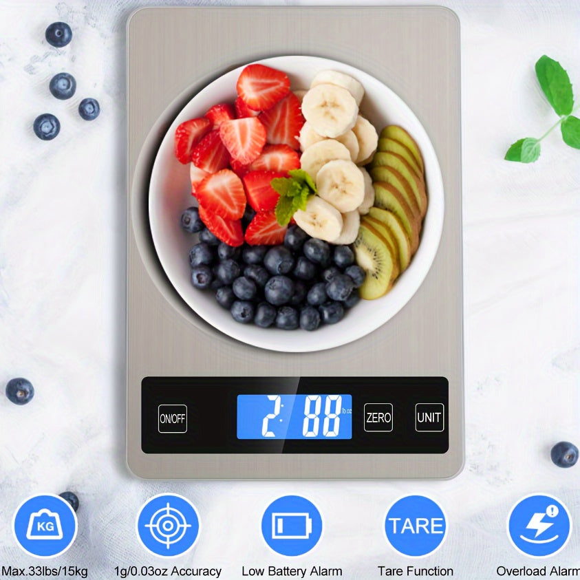 Digital Kitchen Scale 15kg Precision USB Rechargeable Food Weighing - Image 6