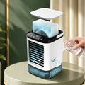 Portable Air Conditioner Fan Bladeless Misting Cooler Ice Box USB Desk