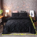 White Pintuck Quilts Cover Set