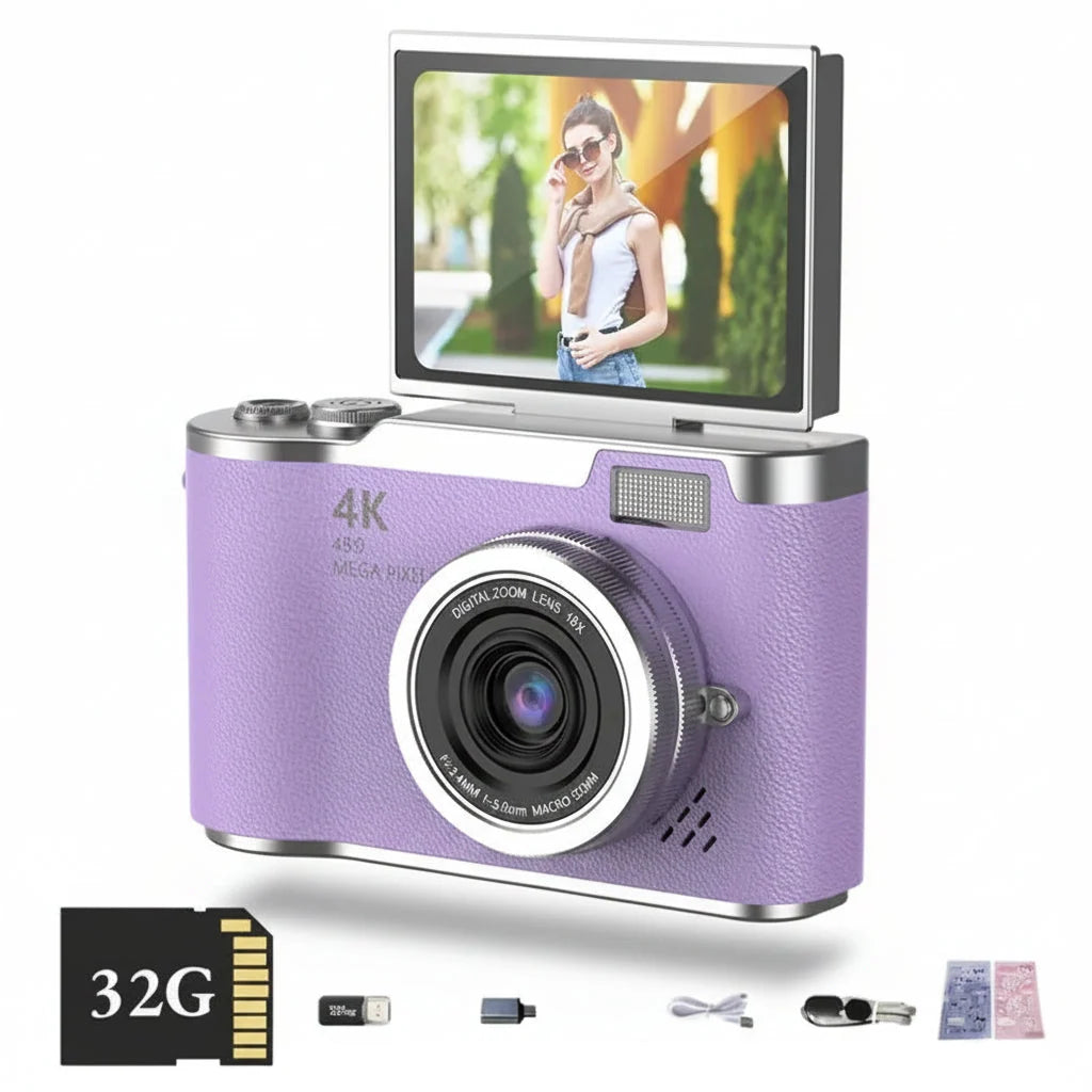 4K Digital Camera Flip Screen - Image 4