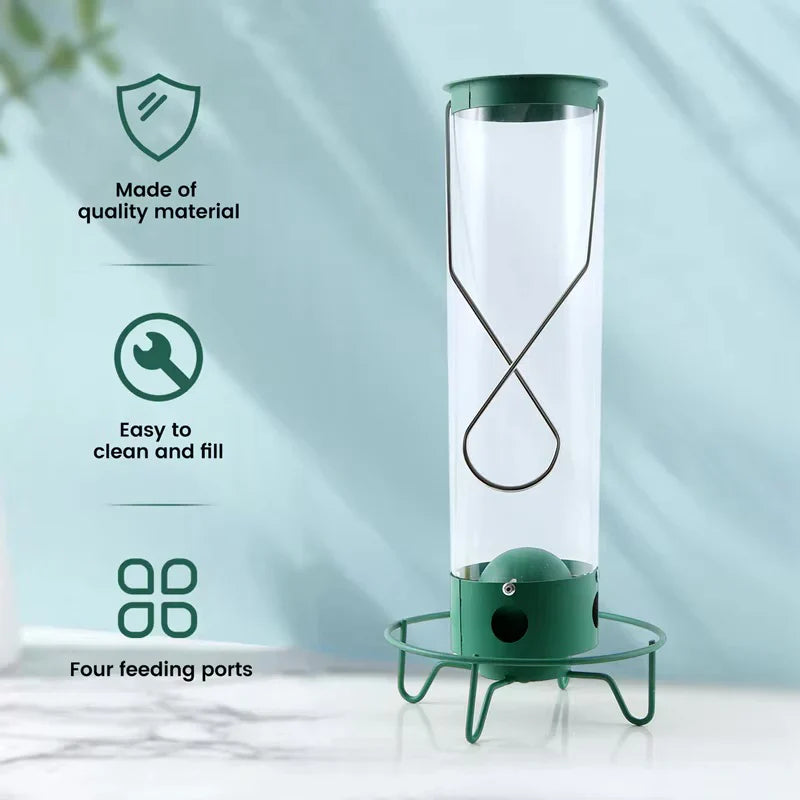 Outdoor Squirrel Proof Bird Feeder Multi-Port Wild Bird Feeder