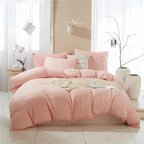 Anna Quilt Cover Set Nordic Pompom Trim