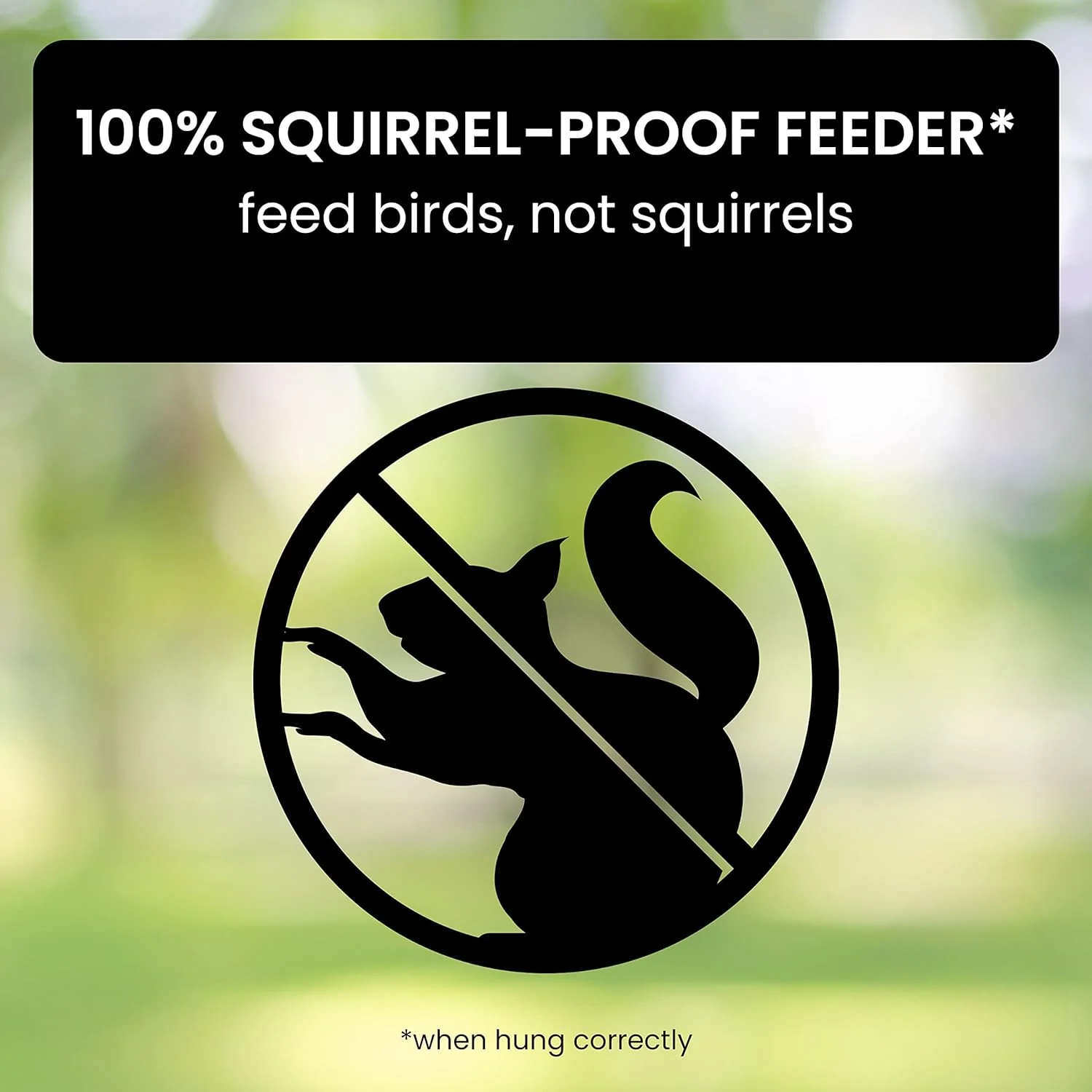 Anti Squirrel Bird Feeder Hanging Garden Feeder with Spinning Perch