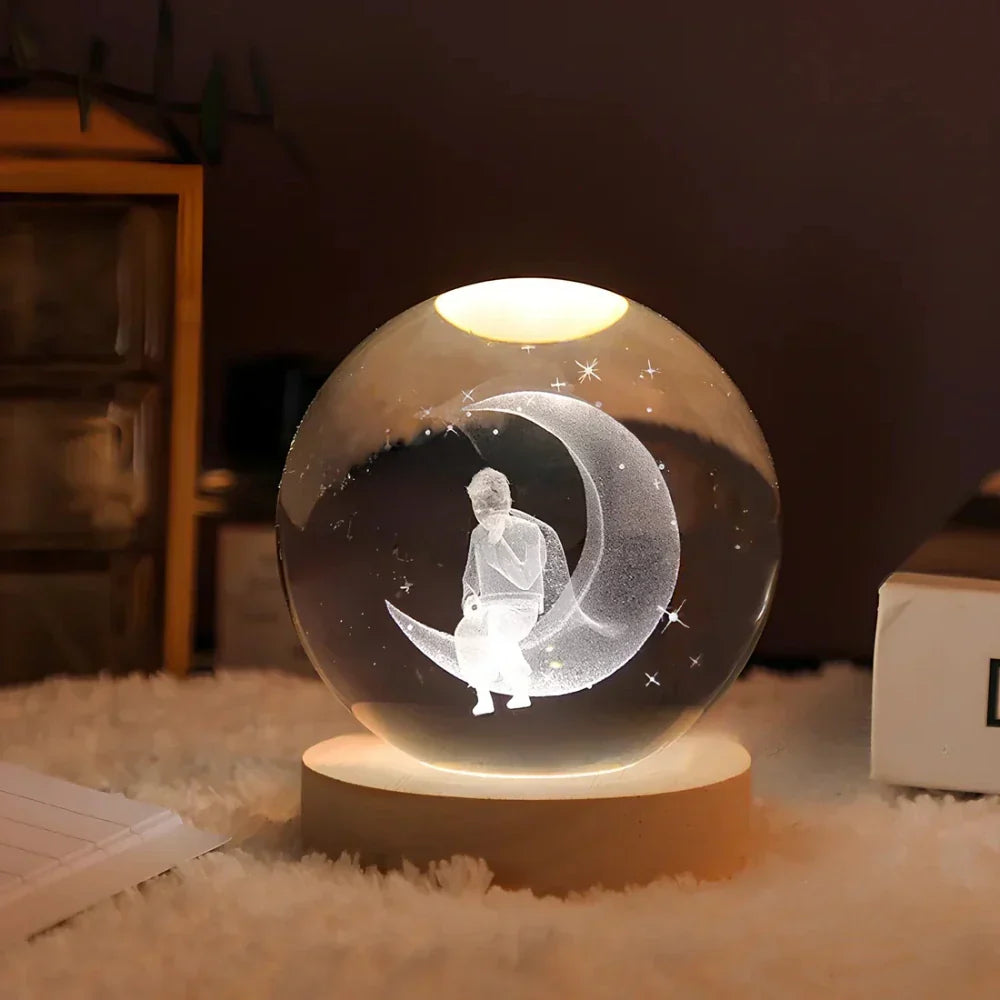 LED Crystal Sphere Night Light Cosmic Ambient Home Decor