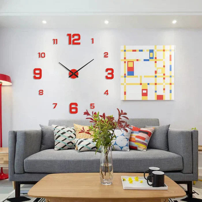 Contemporary Wall Clock Silent Analog Decor for Any Room