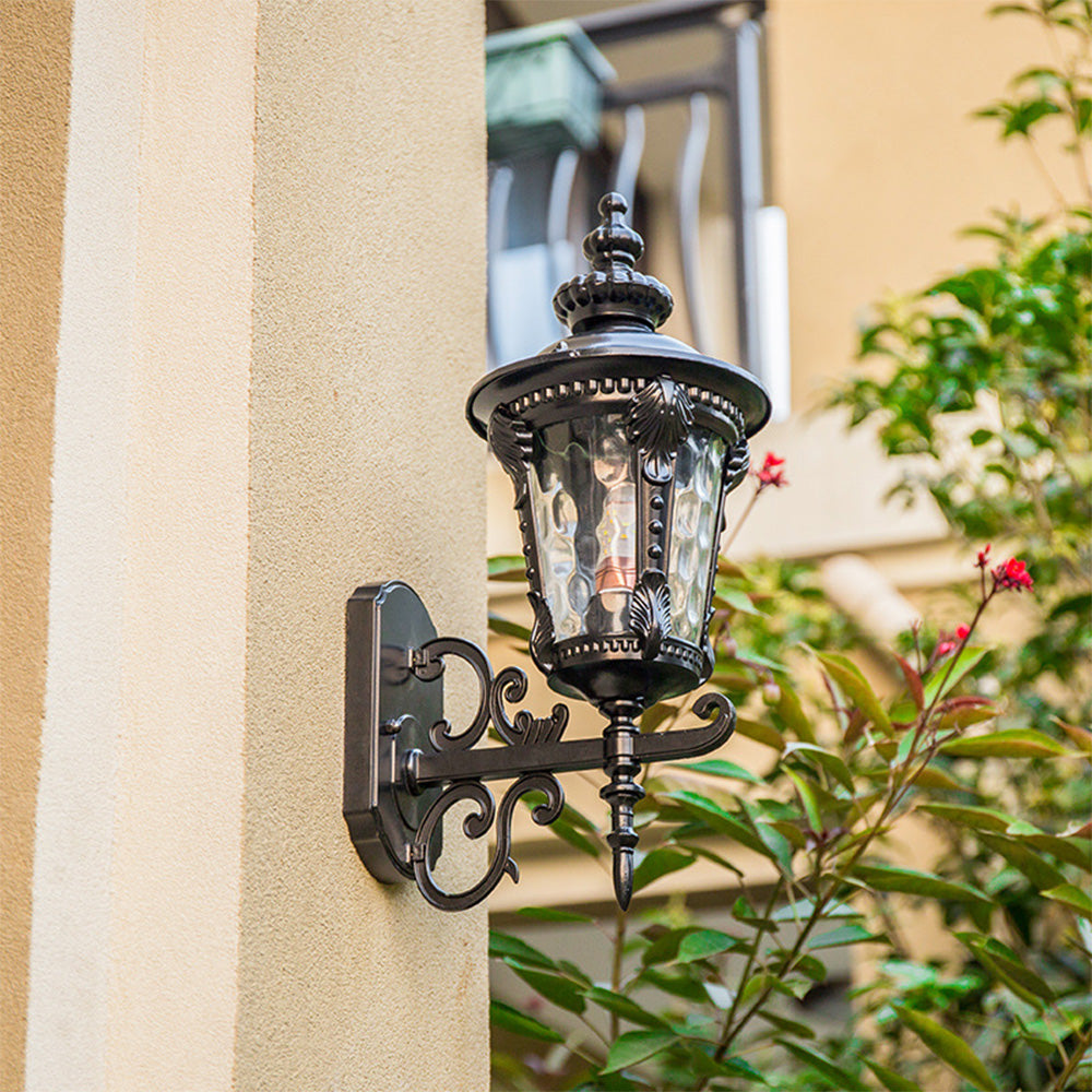 Outdoor Wall Light Vintage Glass Exterior Lantern