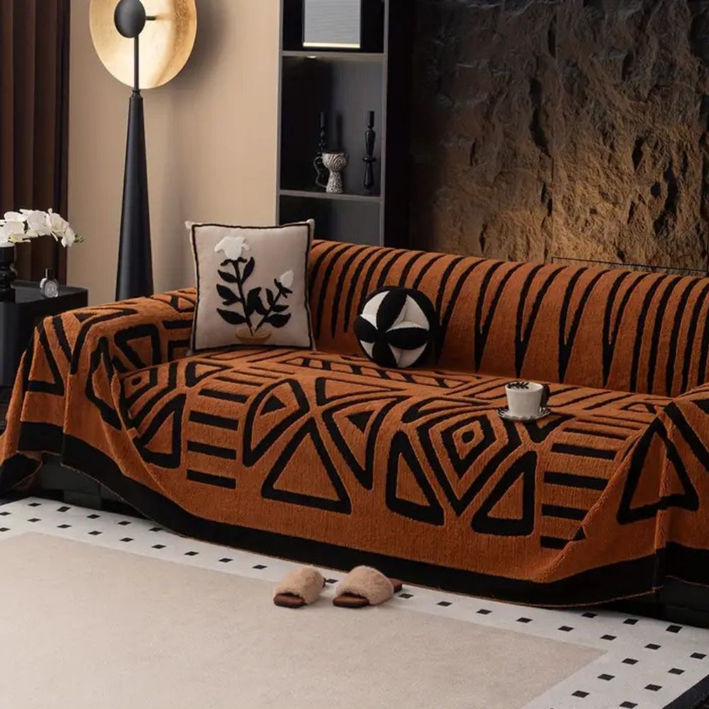 Urban Maze Sofa Cover Plush Non‑Slip Protection with Modern Style
