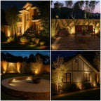 Adjustable Solar Garden Spotlight Multi-Color Outdoor LED Lighting