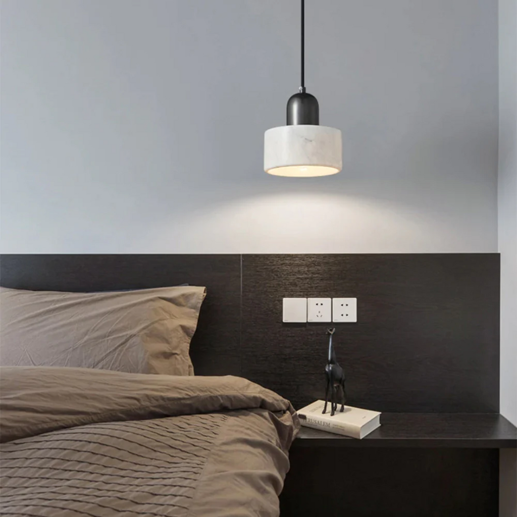 Marble Pendant Light Modern Brass Dining Room Hanging Lamp - Image 4