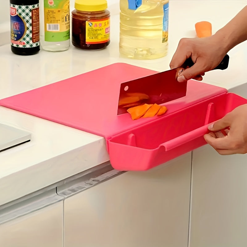 Cutting Board Container Storage Box Portable Meal Prep Chopping Tray