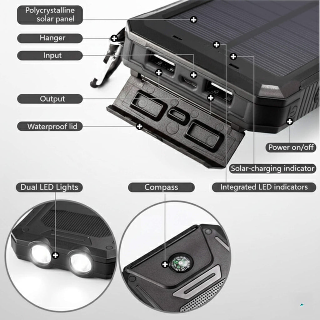Solar Power Bank Dual USB - Image 8
