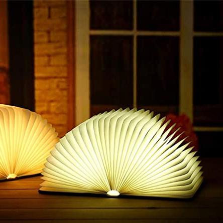 Book-Shaped LED Table Lamp Touch-Control Ambient Light