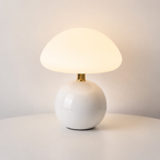 Mushroom Table Lamp with Ceramic Base