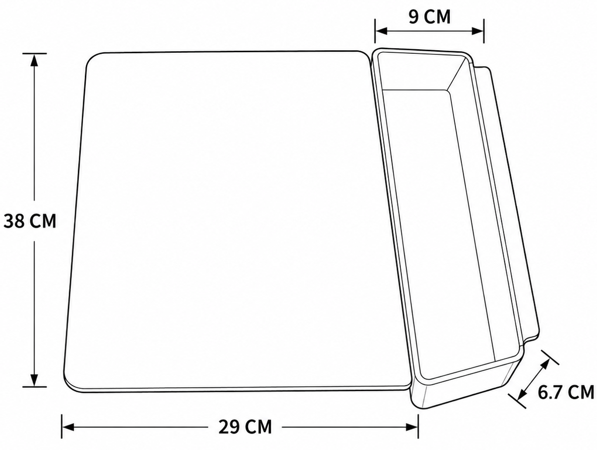 2 in 1 Cutting Board with Container Tray