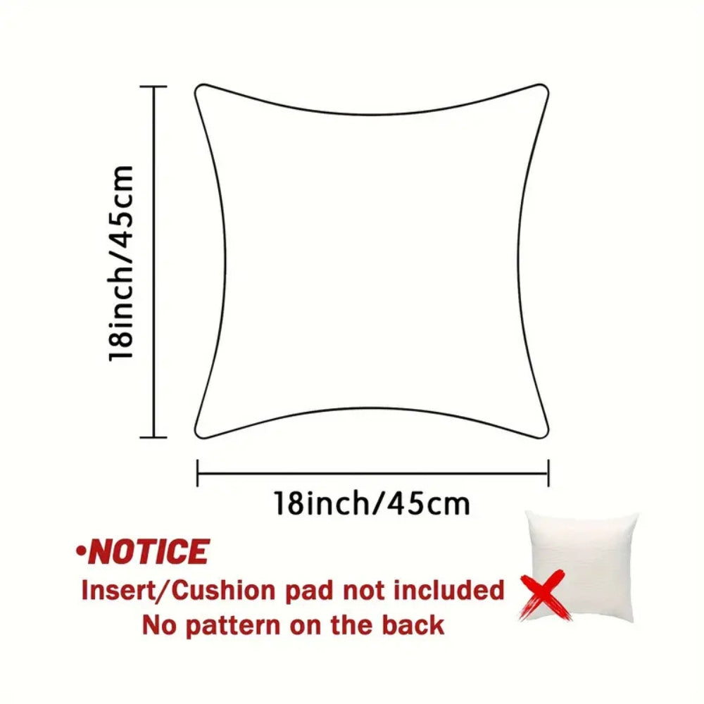 Golden Velvet Christmas Cushion Cover Festive Santa & Deer Design