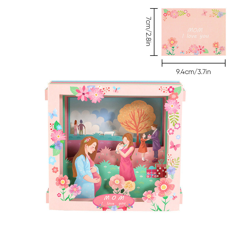 Mother’s Day 3D Floral Pop‑Up Card Elegant Gift for Mum