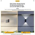 Modern Wire-free Solar Wall Outdoor Lights For Garden and Courtyard