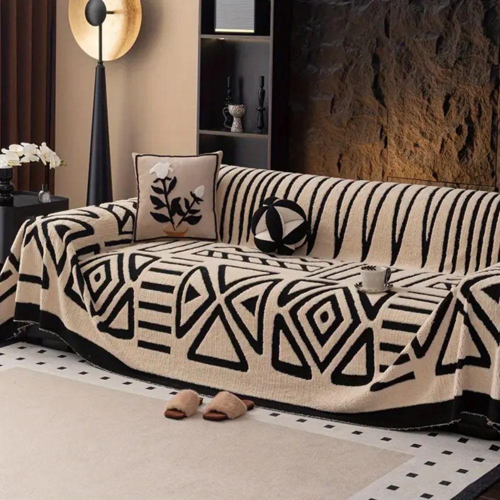 Urban Maze Sofa Cover Plush Non‑Slip Protection with Modern Style