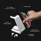 3‑in‑1 Wireless Charging Station for Phone, Watch & Earbuds
