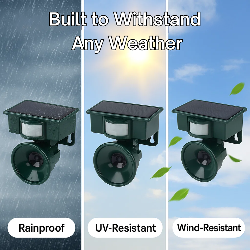 Smart Solar Bird Repeller Motion-Activated Outdoor Deterrent