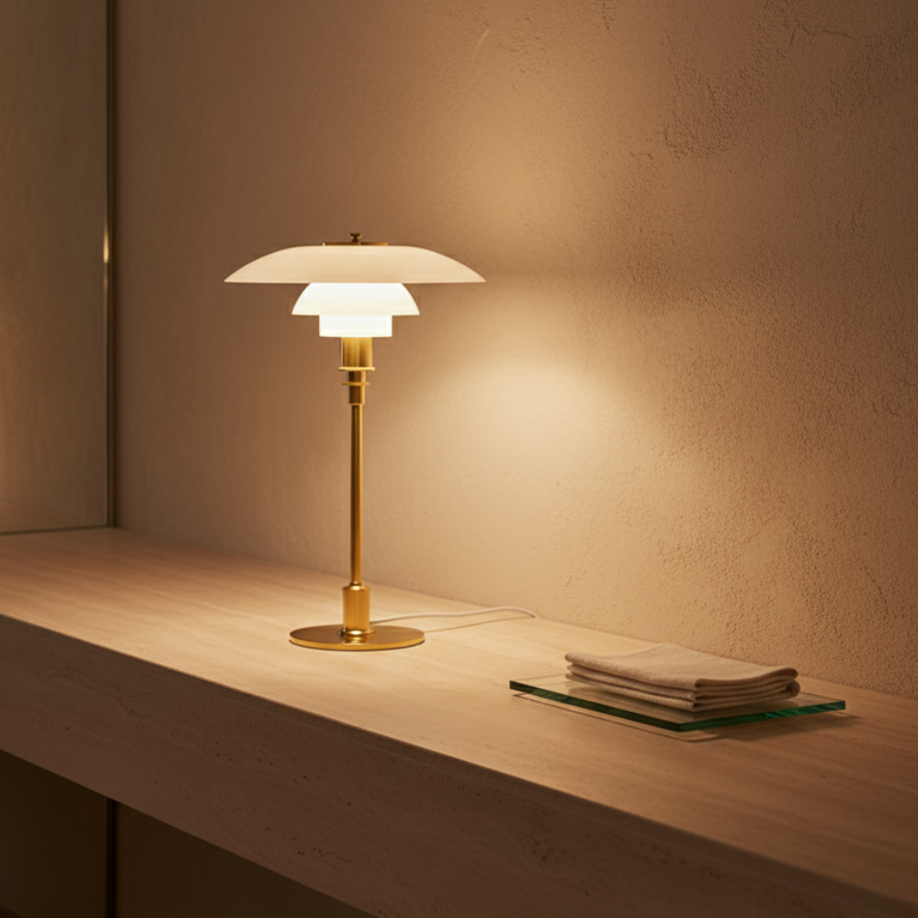 Solviane - Scandinavian Glass Table Lamp with Minimalist LED Lighting - Image 12
