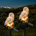 Solar Garden Light Owl Outdoor Pathway Stake Lamp - Image 3