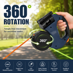 10FT Dual Retractable Dog Leash with Flashlight